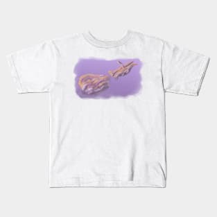 Rocket Cloud Penguin Kids T-Shirt